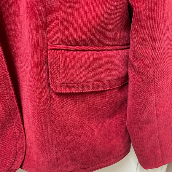 Dress Barn Vintage Corduroy fine wale red blazer - Picture 2 of 6